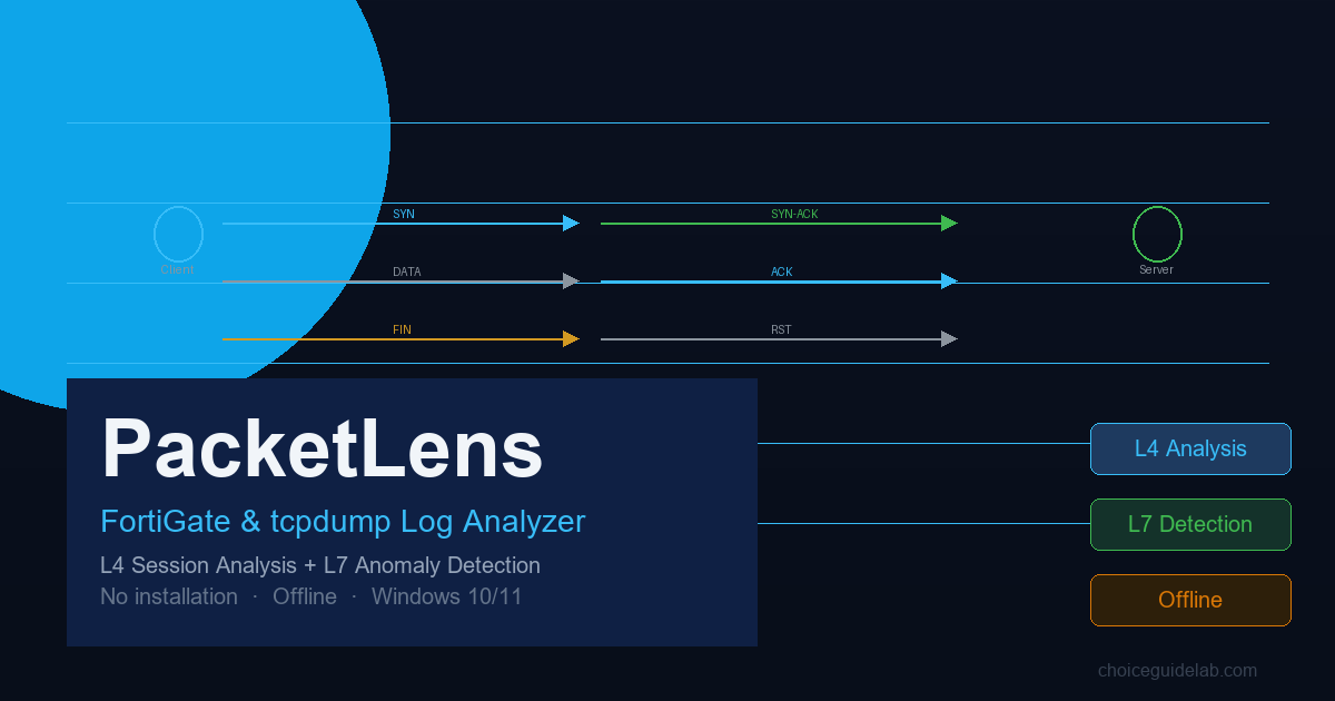 PacketLens: Instant L4/L7 Traffic Analysis from FortiGate and tcpdump Logs