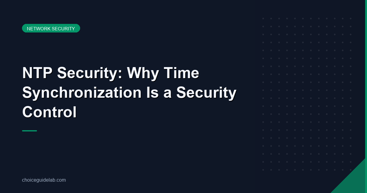 NTP Security: Why Time Synchronization Is a Security Control
