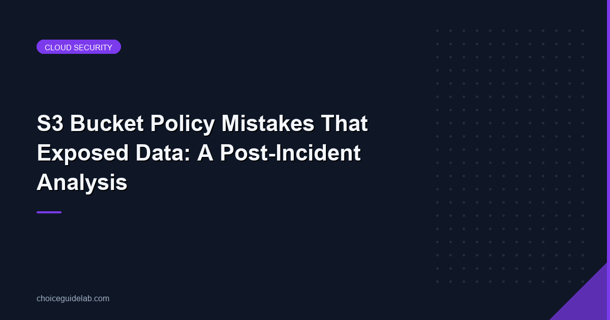 S3 Bucket Policy Mistakes That Exposed Data: A Post-Incident Analysis