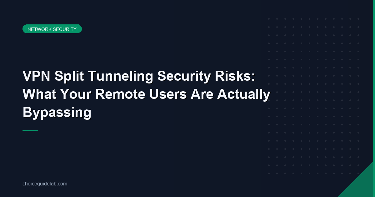 VPN Split Tunneling Security Risks: What Your Remote Users Are Actually Bypassing