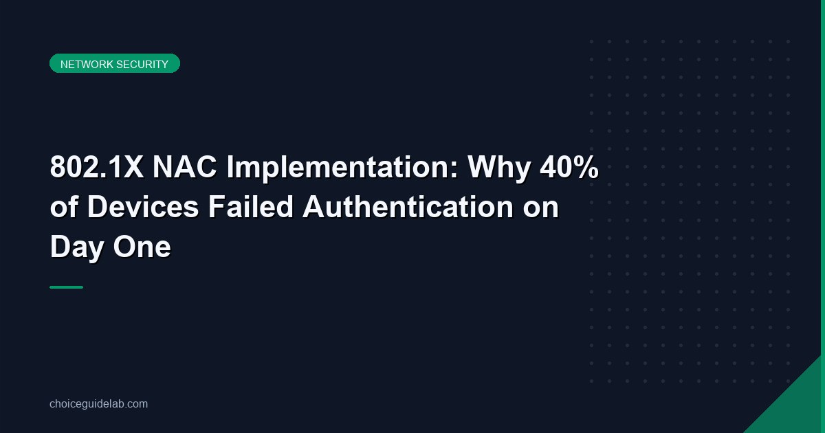802.1X NAC Implementation: Why 40% of Devices Failed Authentication on Day One