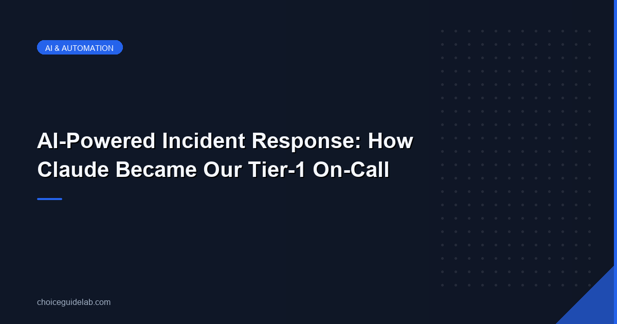AI-Powered Incident Response: How Claude Became Our Tier-1 On-Call