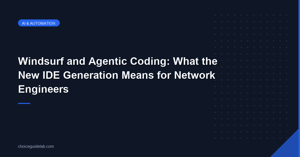 Windsurf and Agentic Coding: What the New IDE Generation Means for Network Engineers