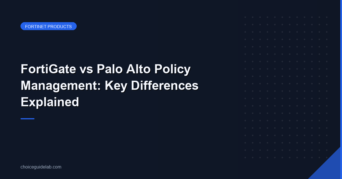 FortiGate vs Palo Alto Policy Management: Key Differences Explained